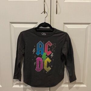 AC/DC Graphic Long Sleeve Kids Tee - Black